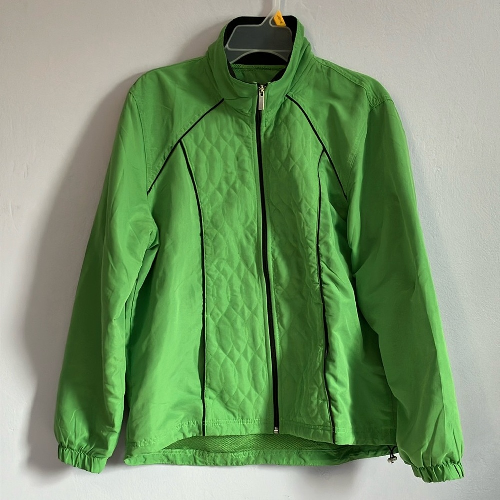 Ca sport women’s green spring zip up jacket Sz L